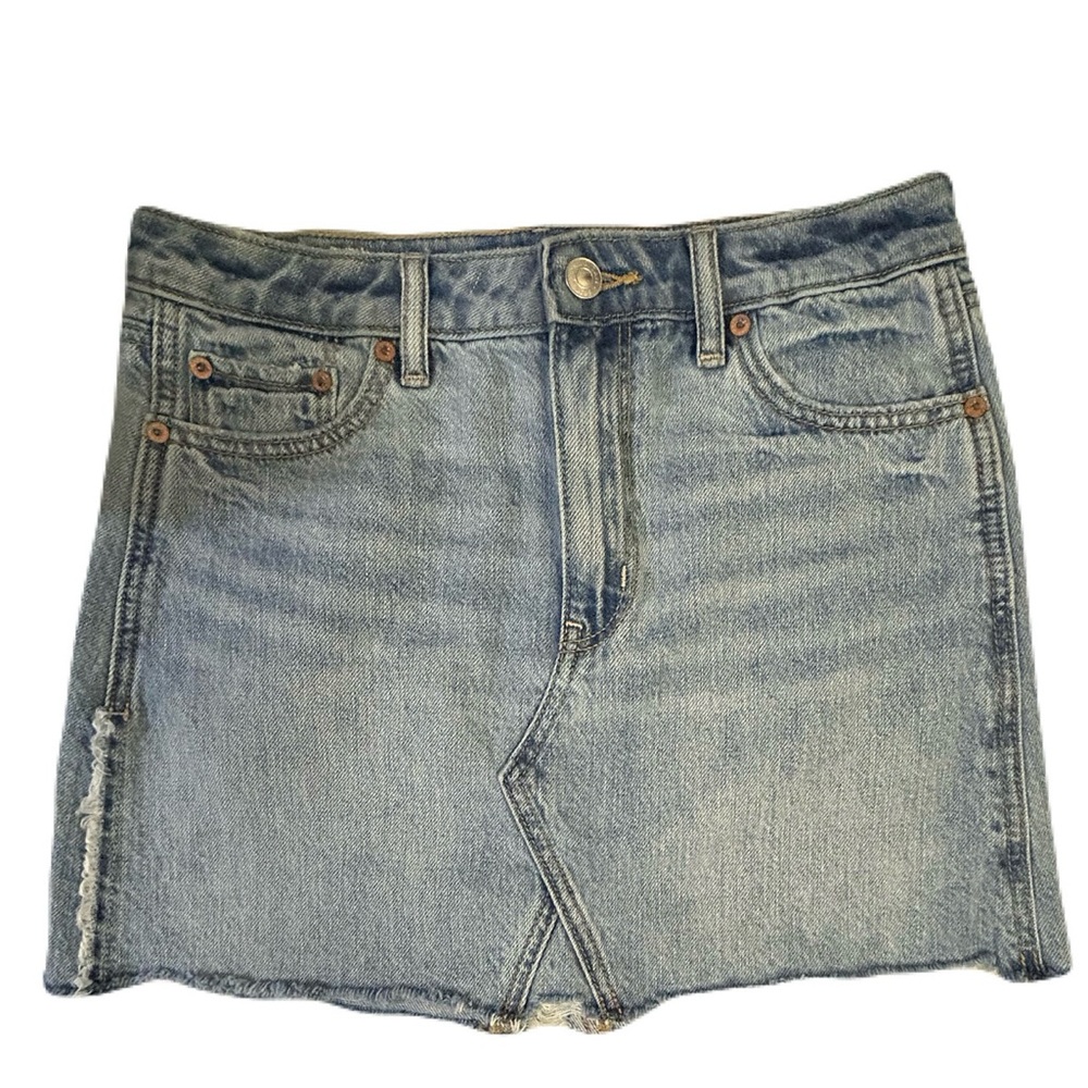 American Eagle Super Hi-Rise A-Line Jean Skirt, Size 4